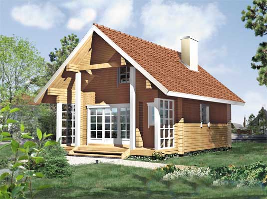 Casa de madera de 60 m2 - Casas Ecológicas